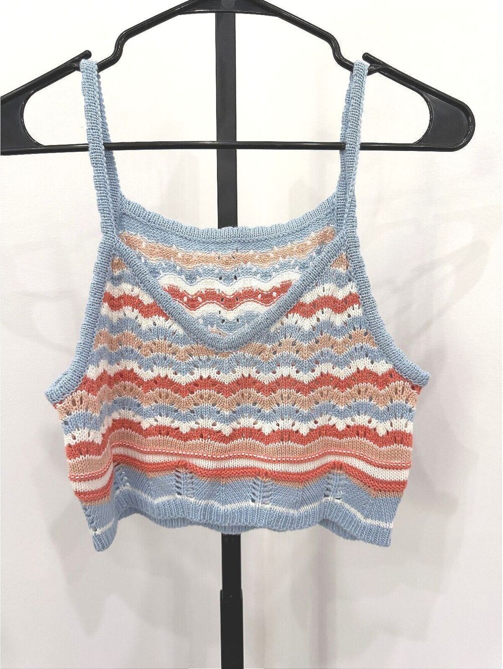 SHEIN Women's Crocheted Knit Tank Top Small